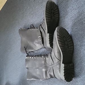 Black knee high boots